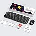 VicTsing Wireless Keyboard and Mouse Combo[Whisper Quiet & Scissor-Switch], 2.4G Slim Wireless Keyboard with Stand and Silent Mouse, Nano USB Receiver, for PC Computer Laptop Mac Windows,Black