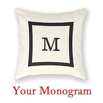 Amazon Com Antoniaday Custom Monogram Pillow Stylish Simple