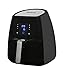 Avalon Bay Air Fryer 3.7 Quart Airfryer, Healthy Oilless Cooking, Includes Recipe Book, AB-AirFryer2200SS Black