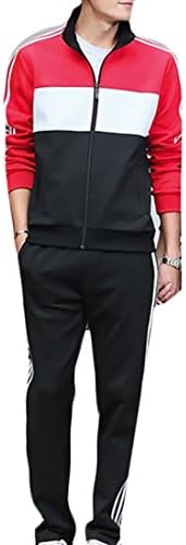 Esast Men Fashion Training Sports Tracksuit Tops Running Jogging Suit Jumper Zipper Exercise 2 XXL
