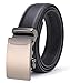 ITIEZY Men's Leather Belt Ratchet Automatic Buckle (Sliding Buckle) Belt Man Designer Black Luxury Strap