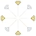 Aneco 60 Pack Glitter Diamond Cakes Toppers Cupcake Toppers Decor for Bridal Shower Decoration, Silver and Golden