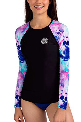 AXESEA Womens Rash Guard Long Sleeve Swim Shirt UPF 50+ Swimsuit Athletic Top