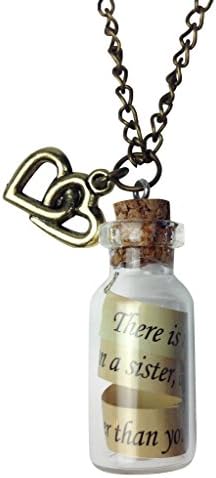 Monarch Inspirations Message In A Bottle 18 Inch Necklace There Is No Better Friend Than A Sister
