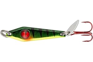 Northland Tackle Tungsten Slim Spoon, Fast-Sinking Thin Profile Ice Fishing Lure for Walleye, Crappie, & More, 12 Colors, ⅛ Oz, ¼ Oz, ⅜ Oz Lure Sizes