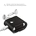AirPods Case, [Upgraded Version] AhaStyle Premium Genuine Leather Magnet closure Flip Cover for Apple Wireless Earphone AirPods - Black