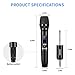 Aokeo Wireless Microphone Bluetooth Karaoke Handheld System,UHF Dynamic Handheld mic 1/4 inch plug mini receiver for iPhone, Computer, Karaoke, Conference, DJ, Church, Wedding, On Stage, Live Events