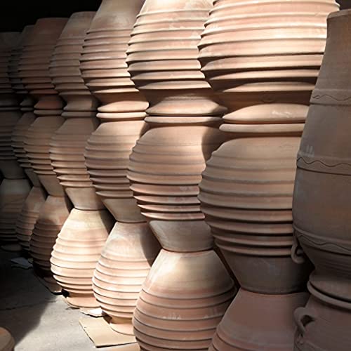Kreta-Keramik frostfeste handgefertigte Terracotta Amphore für den Garten 60 cm hoch für Garten Terrasse, bepflanzbar, Agave 60 – Bild 5