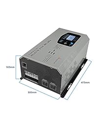 Ampinvt   Inversor de corriente de onda sinusoidal pura DC 12 V a AC 110 V convertidor solar con cargador de batería AC