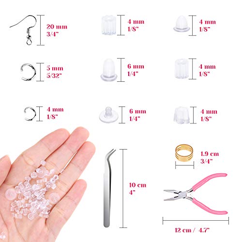 image for Earrings Hooks for Jewelry Making, Anezus 2000Pcs Earring Making Suppl