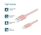 Tranesca 6 feet MFI ( Made for iPhone) lightning cable for iPhone 7/7 Plus/iPhone 6/6s/iPad Air/iPad Pro and more- Rose Gold