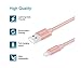 Tranesca Nylon Braided Apple Mfi Certified USB A to Lightning cable for iPhone X,iPhone8,iPhone 7/7 Plus/iPhone 6/6s/iPad Air/iPad Pro and more-Rose Gold ( 6 Feet/1.8 Meter)