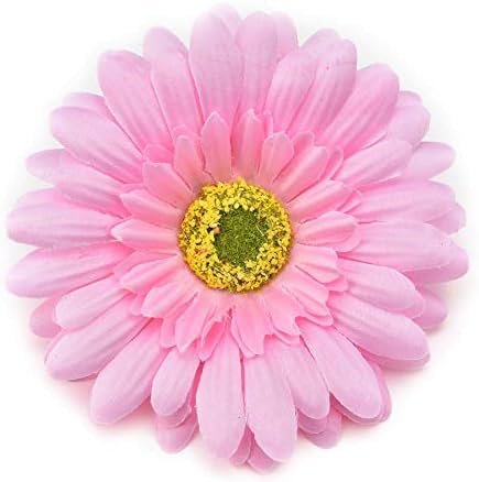 Fake flower heads in bulk wholesale for Crafts Silk Sunflower Rose Flowers Head Artificial Flowers Wedding Home Party Decoration & Wedding Car Corsage Decoration 15PCS 9.5cm (Pink)
