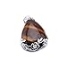 OCARLY Natural Gemstone Teardrop Pendant Carved Flower Necklace Healing Crystal Chakra Jewelry for Women