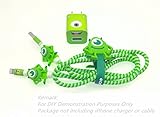 Tospania DIY Protectors for iPhone4/5/6/7 Lightning Cable and USB Charger (Mike Wazowski)