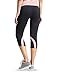 BALEAF Women's Yoga Running Workout Capri Legging Hidden Pocket Non See-Through Fabric Pink Size XS