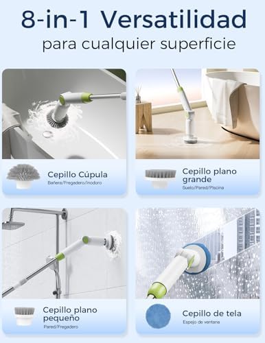 Cepillo Electrico Limpieza Hogar, IPX7 5000mAh Cepillo Limpieza