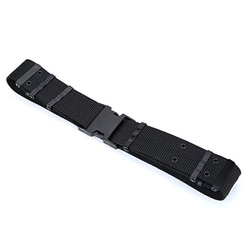 Survival Tactical Belt, Emergency Fire Rescue Rigger Waist Belt Military CQB Belt Black