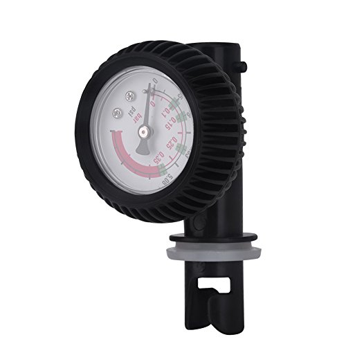 Kayak Air Pressure Barometer, Nylon Inflatable Boat Air Pressure Gauge 0-0.35 BAR or 0-5.08 PSI Barometer for Kayak Raft Black