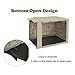 HiCaptain Breathable Dog Crate Cover 48 Inch, Durable Heavy Duty Kennel Cover, Dual Zippered Panels, Windproof Waterproof UV-Resistant(Beige)
