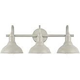 Ceybo Farmhouse Warm Grey 3-Light Vanity Wall Sconce for Bathroom