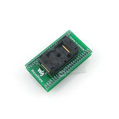 Waveshare TSOP48 TO DIP48 (B) TSSOP48 OTS-48-0.5-014 OR OTS-48-0.5-12 IC Test Socket Programming Adapter 0.5mm Pitch