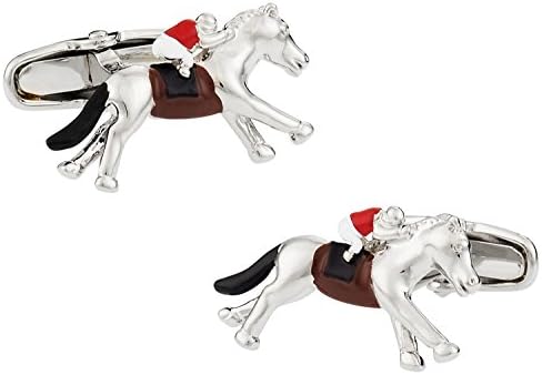 Cuff-Daddy Hand Painted Horseracing Cufflinks