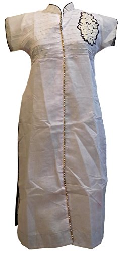 Smsaree Stylish & Designer Premium Quality Cotton Kurti Cotton Kurti For Women (White)
