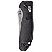 Benchmade - Mini Griptilian 556 EDC Manual Open Folding Knife Made in USA, Drop-Point Blade, Serrated Edge, Satin Finish, Black Handle
