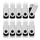 Wholesale Bulk 50 Pack USB Flash Drive 128MB Flash Drive Thumb Drive Flash Drives Swivel Memory Stick, Black