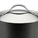 Anolon Nouvelle Copper Hard Anodized Nonstick Sauce Pan/Saucepan with Straining and Lid, 3.5 Quart, Gray