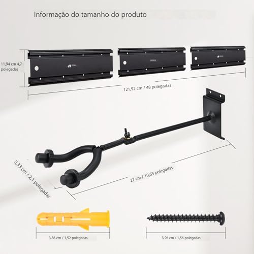 VEDO oferece uma variedade de suportes de parede para guitarra, suportes de borracha ajustáveis ​​para guitarra, clipes de montagem, suportes robustos de alumínio para acústica e elétrica baixo