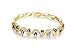 Girl Era Gold Plated Waves Blue/white Cubic Zirconia Bracelet Charm Tennis Bracelet for Womens(blue)