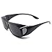LEDING Polarized Sunglasses Men Women Lightweight TR90 Frame Running Cycling Fishing Driving Golf Sports Glasses (black/Lens)