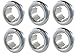 VRSS 10th Grade Electroplating Bathroom Kitchen Sink Basin Trim Overflow Ring Cover Hole Insert in Cap (6Pcs Silver)