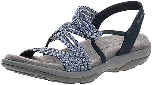 skechers reggae slim sandals navy