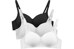 YESLAU Teens Girls Training Bras for 32a Big Kids Age 8-10 10-12 12-14 14-16 Years Old Lightly Padded Adjustable Sport Bra