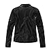 LJYH Girls'Faux Leather Quilted Shoulder Motorcycle Jacket Black