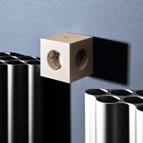 Avolt Square 2 Cube Design Power Strip with 30W USB-C - 5-in-1 with 3 AC Outlets & 2 USB-C Ports - Compact Socket for Office, Home, Travel and Hotel