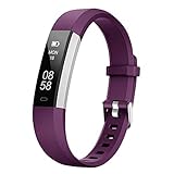 Lintelek Activity Tracker Slim Fitness Tracker Watch, Touch Screen Bluetooth Pedometer Smart Bracelet with Anti-lost Strap for Android Phone or iPhone