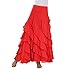 Elegant Long Swing Ballroom Dancing Latin Dance Party Skirt, (Red, One Size)
