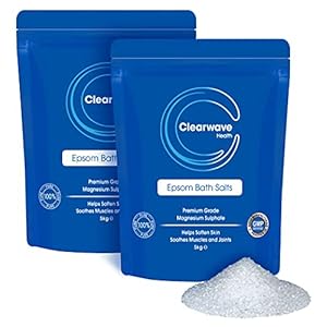 Epsom-Salt-10kg-Resealable-Pouch-2X-5kg-Epsom-Salts-for-Bath-Including-500g-Himalayan-Salt-by-Clearwave-Health Epsom Salt 10kg Resealable Pouch - 2X 5kg Epsom Salts for Bath Including 500g Himalayan Salt by Clearwave Health