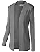 BIADANI Women Classic Soft Long Sleeve Open Front Cardigan Sweater Heather Grey 2 2X-Large