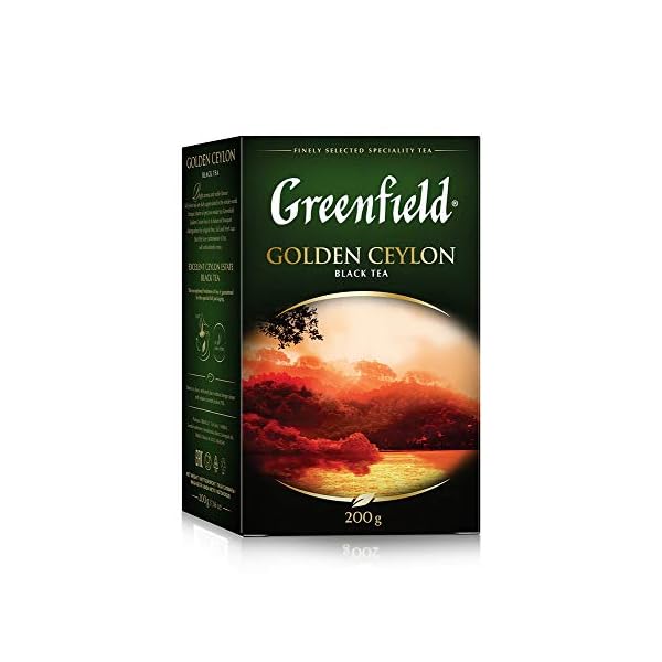 GREENFIELD GOLDEN CEYLON | Schwarzer Loser Tee 200G | Leaf | Schwarztee von Sri Lanka | Schwarzer Tee lose - feinste…