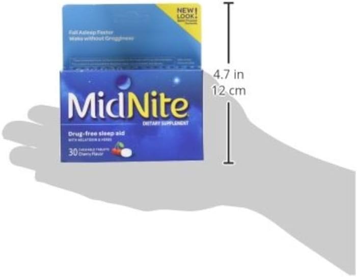 MidNite Sleep Aid For Occasional Sleeplessness, 30 Chewable Cherry Tablets Each (Value Pack of 4): Health & Personal Care