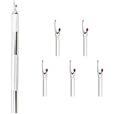 HAHIYO Metal Seam Ripper with Ergonomic Non-Slip Handle Sewing Stitch Cutter Kit Thread Unpicker for Quilting Sewing Crafting Notions &amp; Hemming with 5 Interchangeable Blades, Silver 5.6-Inch 1PCs