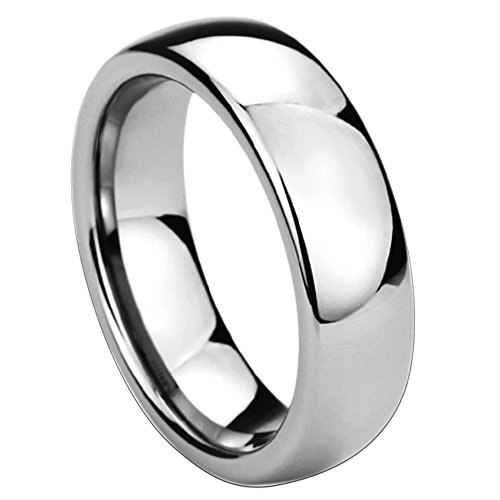 6mm stainless steel mens womens rings high polished cla…