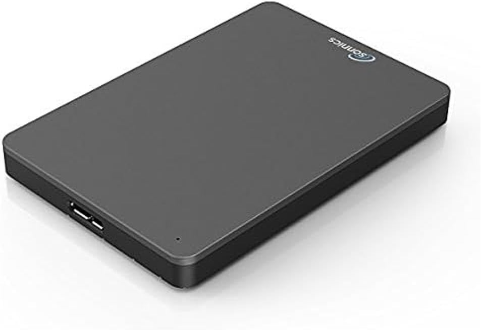 Sonnics 750GB USB 3.0 External Portable Hard Drive for PC Mac Xbox One PS4 Dark