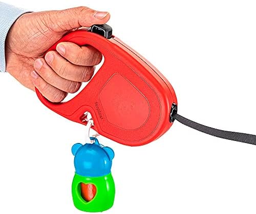 Trela retrátil para cães grandes Flippy One Tape L, trela extensível 5 m, máximo 50 kg, vermelha