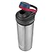 Contigo Shake & Go Fit Stainless Steel Shaker Bottle, Vacuum-Insulated Gym Water Bottle with Whisk, 24oz Protein Blender, Dusted Navy